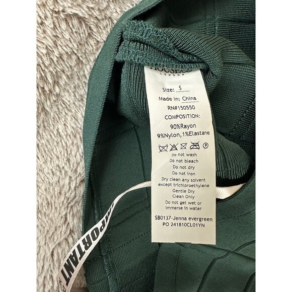 House of CB Jenna Bandage Bodycon Mini Dress Green Size S New - Picture 8 of 12